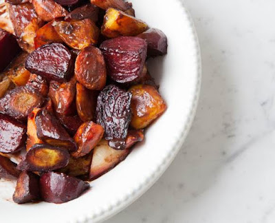 Chocolate and Balsamic Glazed Roasted Vegetables Recipe